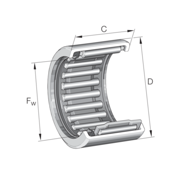 Drawn cup needle roller bearing open end caged Single row Single sealed Series: HK
